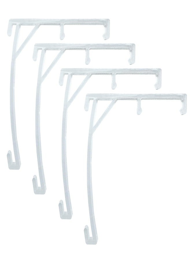 Verkelly 4 Pcs Vertical Blind Valance Clip, 3.5" Valance Clips Plastic Clear Vertical Blind Bracket - Image 1